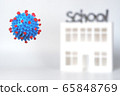 model of coronavirus on the background of the 65848769