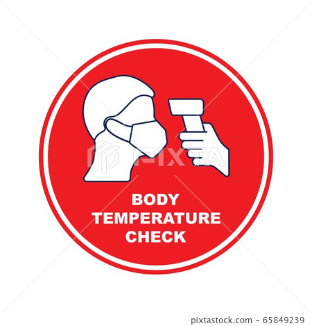 Fever check sticker 4 - Stock Illustration [65849239] - PIXTA