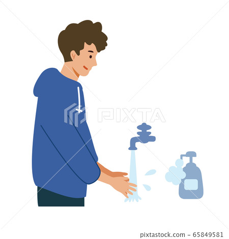[New lifestyle] Recommended illustrations for hand washing 65849581