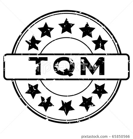 Grunge black TQM (Abbreviation of total quality management) word with star icon round rubber seal stamp on white background Grunge black TQM (Abbreviation of total quality management) word with star icon round rubber seal stamp on white background 65850566