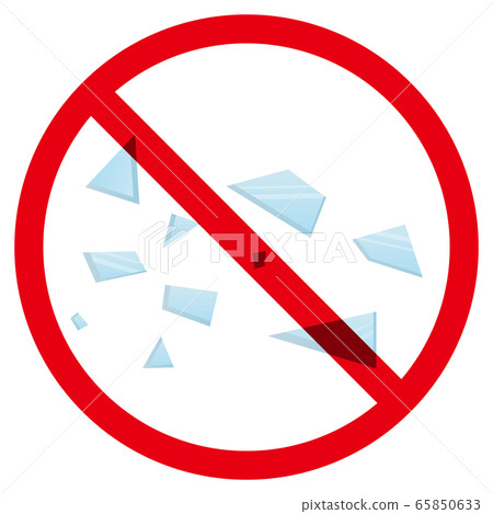 Glass debris ban icon 65850633