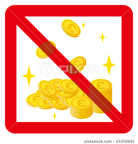 磅硬幣禁止標記 磅硬幣禁止標記 65850692