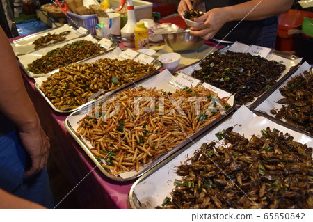 Thai insect stall Thai insect stall 65850842