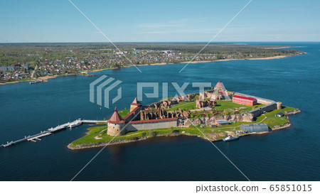 Aerial view on Oreshek fortress 65851015