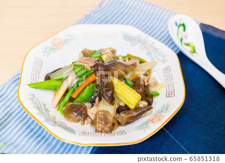 Fried Ankake Meat Vegetables 65851318