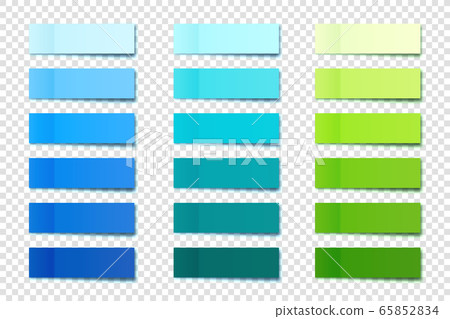 Realistic sticky notes collection. Post note stickers. Colorful sticky paper sheets. Vector 65852834