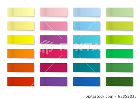 Realistic sticky notes collection. Post note stickers. Colorful sticky paper sheets. Vector Realistic sticky notes collection. Post note stickers. Colorful sticky paper sheets. Vector 65852835