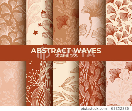 Abstract Neutral Beige Seamless Patterns set, vector collection in Light Desert Colors Abstract Neutral Beige Seamless Patterns set, vector collection in Light Desert Colors 65852886