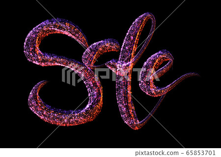 Sale Handmade Lettering Calligraphy Made By Stock Illustration 65853701 Pixta