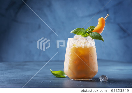 Sweet summer liquor with melon 65853849