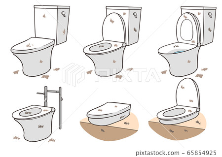 Dirty western toilet 65854925