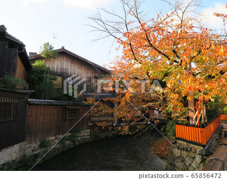 Autumn landscape at Gion Shirakawa Tatsumi Bridge 65856472