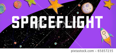 Spaceflight theme with a space background 65857235
