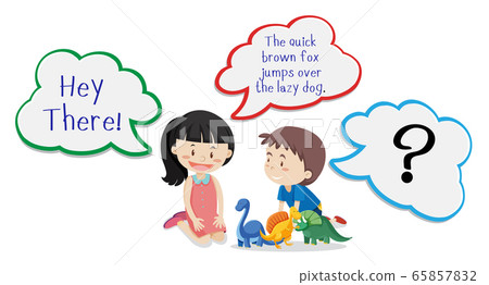 English phrase with people in actions on white English phrase with people in actions on white 65857832