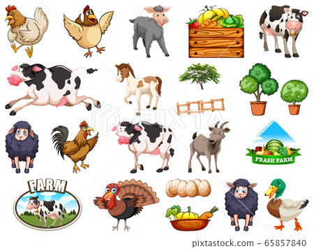Set of farm animals 65857840