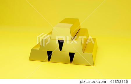 金條背景3DCG圖圖像 65858526