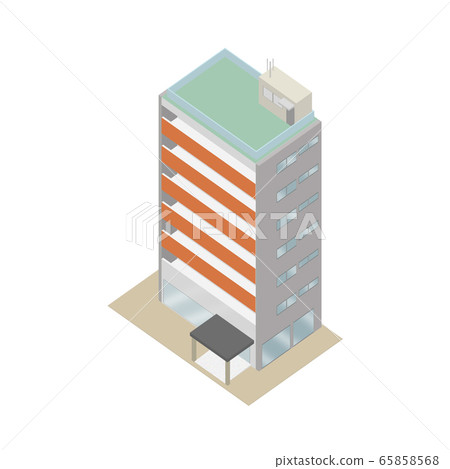 3D illustration of a small building 3D illustration of a small building 65858568