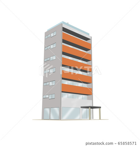 3D illustration of a small building 3D illustration of a small building 65858571