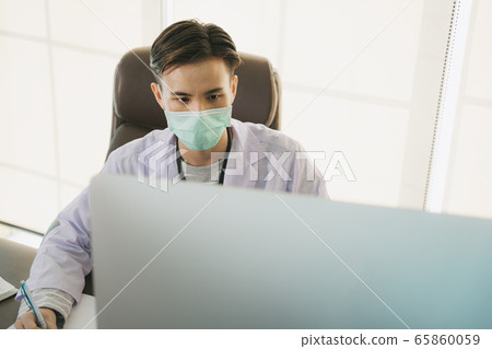 Doctor working in the room at hospital. Doctor working in the room at hospital. 65860059
