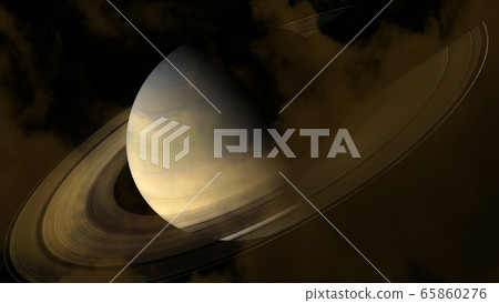 saturn planet and ring back soft cloud in night saturn planet and ring back soft cloud in night 65860276