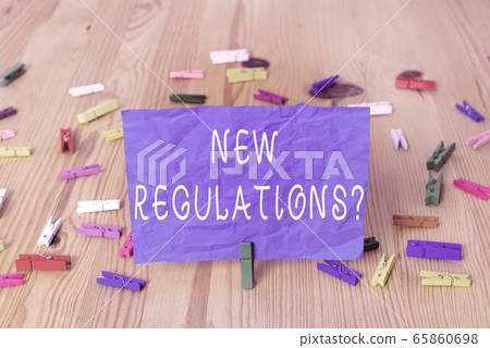 Writing note showing New Regulations Question 65860698