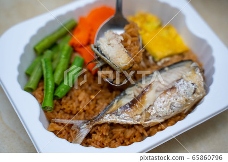 fried rice thai chili paste with mackerel fried rice thai chili paste with mackerel 65860796