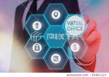 Handwriting text Virtual Office. Concept meaning Handwriting text Virtual Office. Concept meaning 65861123
