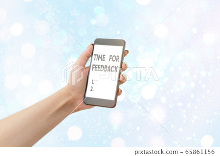 Writing note showing Time For Feedback. Business 65861156