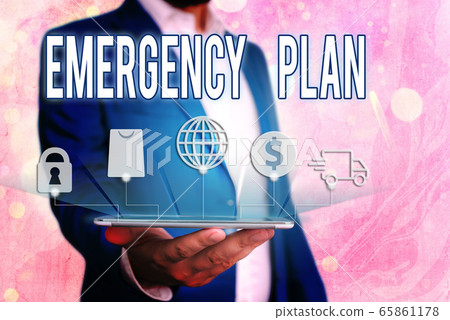Handwriting text Emergency Plan. Concept meaning Handwriting text Emergency Plan. Concept meaning 65861178