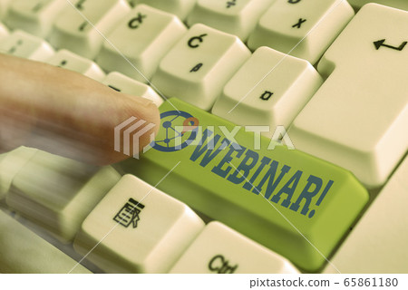 Handwriting text writing Webinar. Concept meaning 65861180