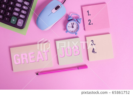 Handwriting text Great Job. Concept meaning sed 65861752