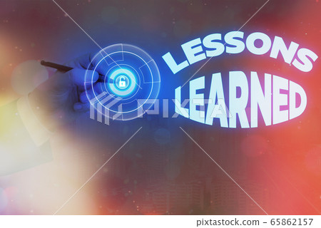Handwriting text writing Lessons Learned. Concept Handwriting text writing Lessons Learned. Concept 65862157