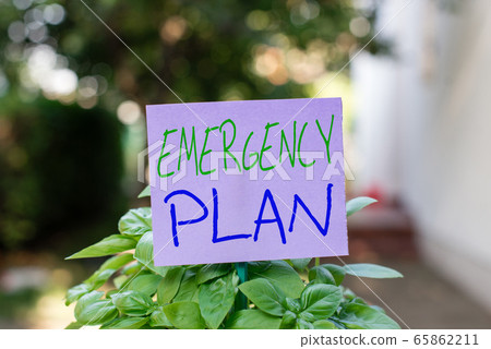 Handwriting text Emergency Plan. Concept meaning Handwriting text Emergency Plan. Concept meaning 65862211