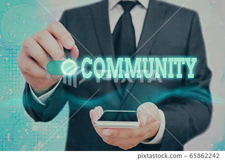 Word writing text Community. Business concept for 65862242
