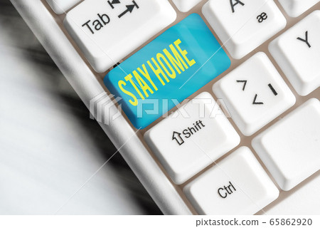 Writing note showing Stay Home. Business photo Writing note showing Stay Home. Business photo 65862920