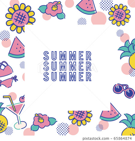 夏天框架圖標 65864874