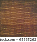 Background material series --- Grunge brown / white dot pattern 65865262
