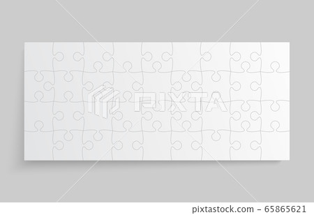 Vector background white piece puzzle frame jigsaw Vector background white piece puzzle frame jigsaw 65865621