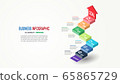 Infographics business template 3D stairs with arrow 7 steps for Presentation, business template 65865729
