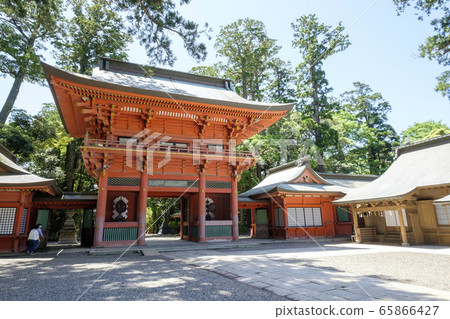 鹿島神宮的樹木產業和塔 65866427