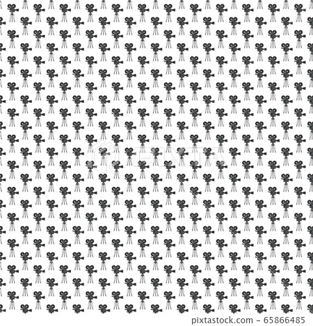 Cinema seamless pattern. Simple geometric wallpaper with movie camera. Cinema seamless pattern. Simple geometric wallpaper with movie camera. 65866485