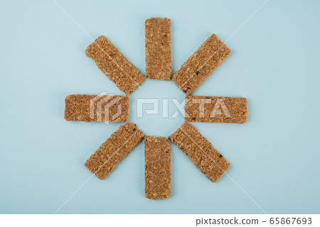 Delicious and healthy breakfast concept - cereal, Porridge and Energy bar 129 Delicious and healthy breakfast concept - cereal, Porridge and Energy bar 129 65867693