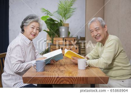 Happy senior life concept. Healthy activities in daily life of senior couple 312 65868904
