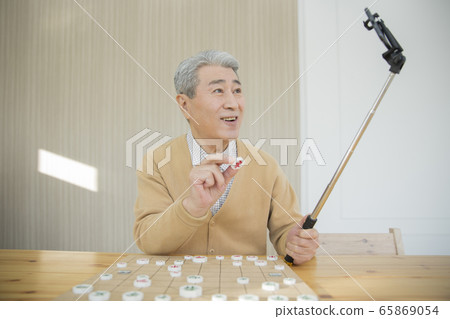 Happy senior life concept. Healthy activities in daily life of senior couple 103 65869054