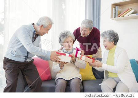Happy senior life concept. Healthy activities in daily life of senior couple 041 65869125