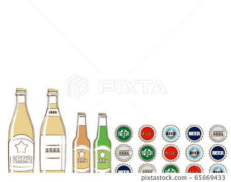 Bottle beer illustration background 65869433