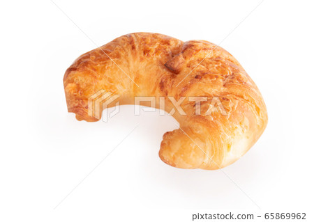 Fresh croissants isolated on white background Fresh croissants isolated on white background 65869962