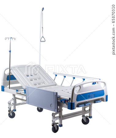 Modern mobile medical bed isolated on white Modern mobile medical bed isolated on white 65870310