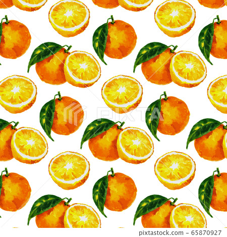 Seamless pattern with watercolor citrus: lemon, Seamless pattern with watercolor citrus: lemon, 65870927
