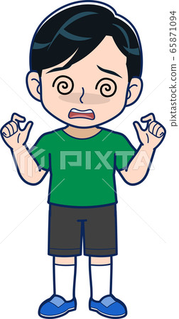 綠色t恤的男孩 65871094